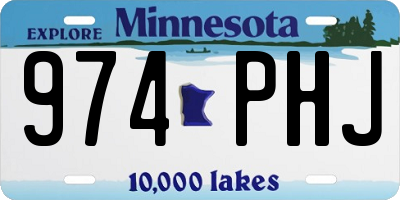 MN license plate 974PHJ