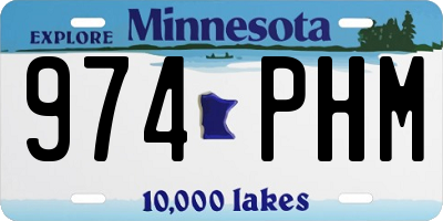 MN license plate 974PHM