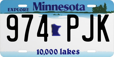 MN license plate 974PJK