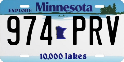 MN license plate 974PRV