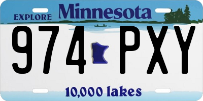 MN license plate 974PXY