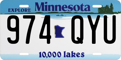 MN license plate 974QYU