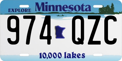 MN license plate 974QZC