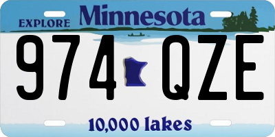 MN license plate 974QZE