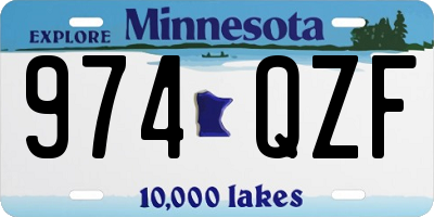 MN license plate 974QZF