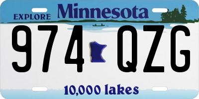 MN license plate 974QZG