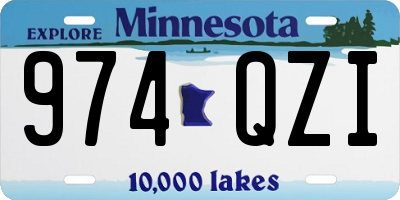 MN license plate 974QZI