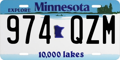 MN license plate 974QZM