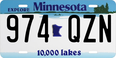 MN license plate 974QZN