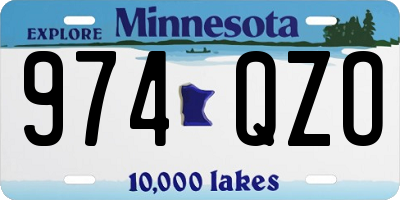 MN license plate 974QZO
