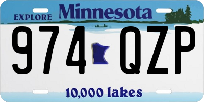 MN license plate 974QZP