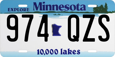 MN license plate 974QZS