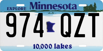 MN license plate 974QZT