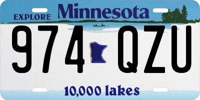 MN license plate 974QZU