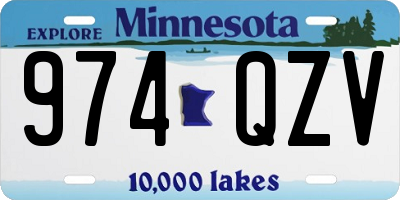 MN license plate 974QZV