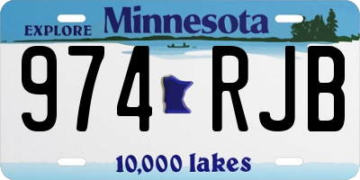 MN license plate 974RJB
