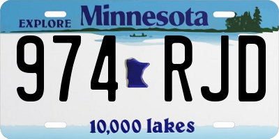 MN license plate 974RJD