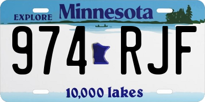 MN license plate 974RJF