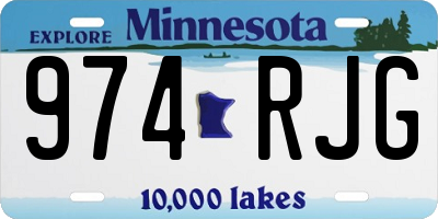 MN license plate 974RJG