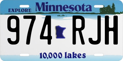 MN license plate 974RJH