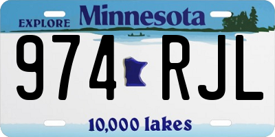 MN license plate 974RJL