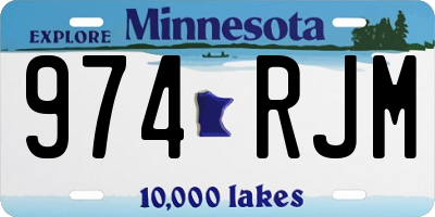 MN license plate 974RJM