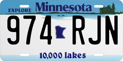MN license plate 974RJN