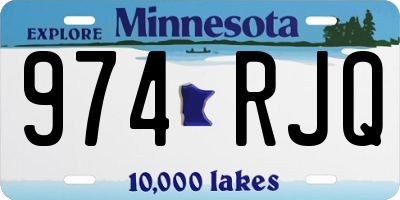 MN license plate 974RJQ