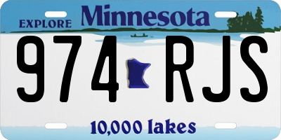 MN license plate 974RJS