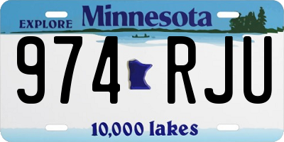 MN license plate 974RJU