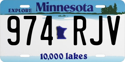 MN license plate 974RJV