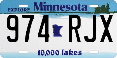 MN license plate 974RJX