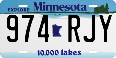 MN license plate 974RJY