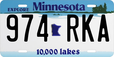 MN license plate 974RKA