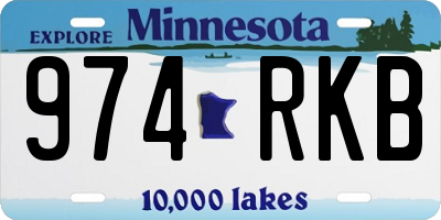 MN license plate 974RKB