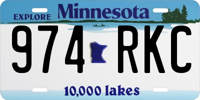 MN license plate 974RKC