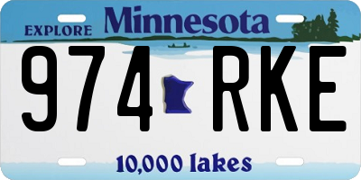 MN license plate 974RKE