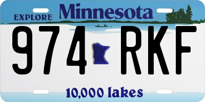 MN license plate 974RKF