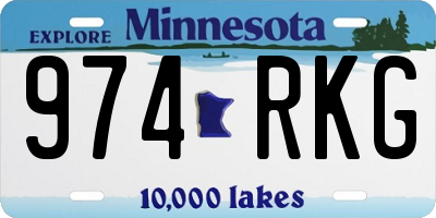 MN license plate 974RKG
