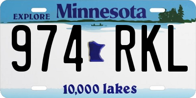 MN license plate 974RKL