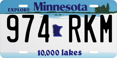 MN license plate 974RKM