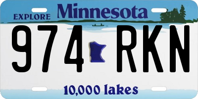 MN license plate 974RKN