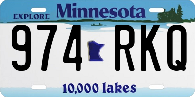 MN license plate 974RKQ
