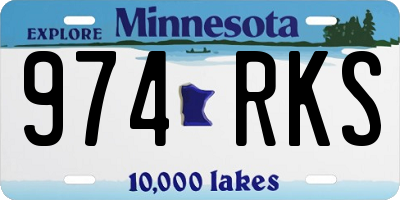MN license plate 974RKS
