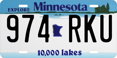 MN license plate 974RKU