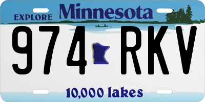MN license plate 974RKV