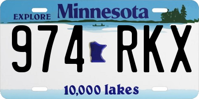 MN license plate 974RKX