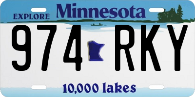 MN license plate 974RKY