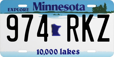 MN license plate 974RKZ