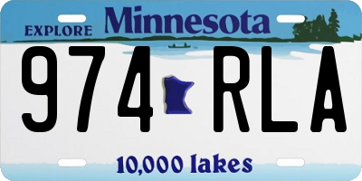 MN license plate 974RLA